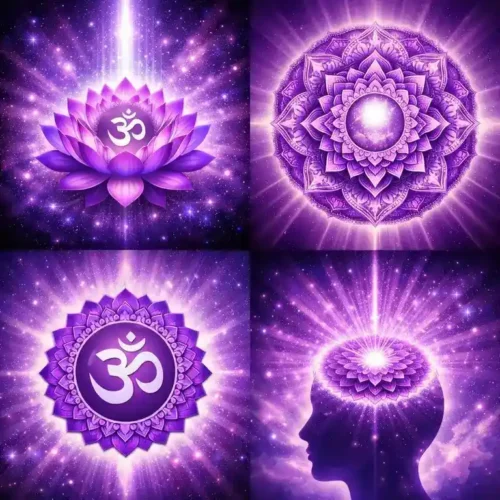 چاکرای تاج - نماد هزار پَر - راهنمای جامع Sahasrara